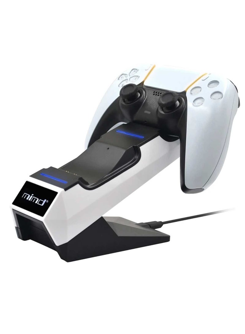 ميمد حامل شحن مزدوج لوحدات التحكم اللاسلكية P5/P5 Slim/P5 Pro مع محول سريع سلكي من البلاستيك المتين - Image 5