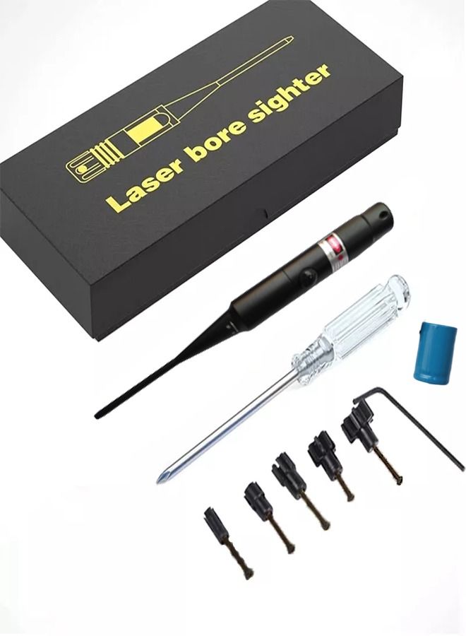fashionhome Strong Visible Light Beam Laser Pointer Pen Laser Bore Sighter With 5 Expandable Adaptors and Screwdriver - Image 1