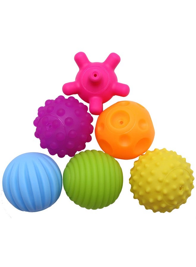 FIVOENDAR 6 Pack Sensory Balls for Kids, Massage Soft & Textured Balls Baby Hands Squeeze Balls Set Develop Kid's Tactile Senses Toys for Touch Hand Ball - Image 1