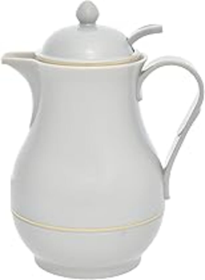 Rose RS-303-13-P/A Thermos with Button for Tea, White