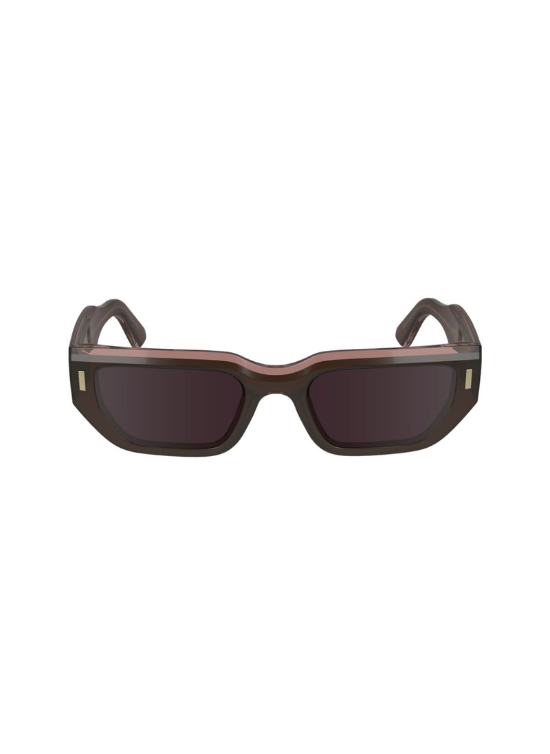CALVIN KLEIN FULL RIM ACETATE MODIFIED RECTANGLE CALVIN KLEIN SUN CK24500S  5119 (228) BROWN/ROSE  - Image 1