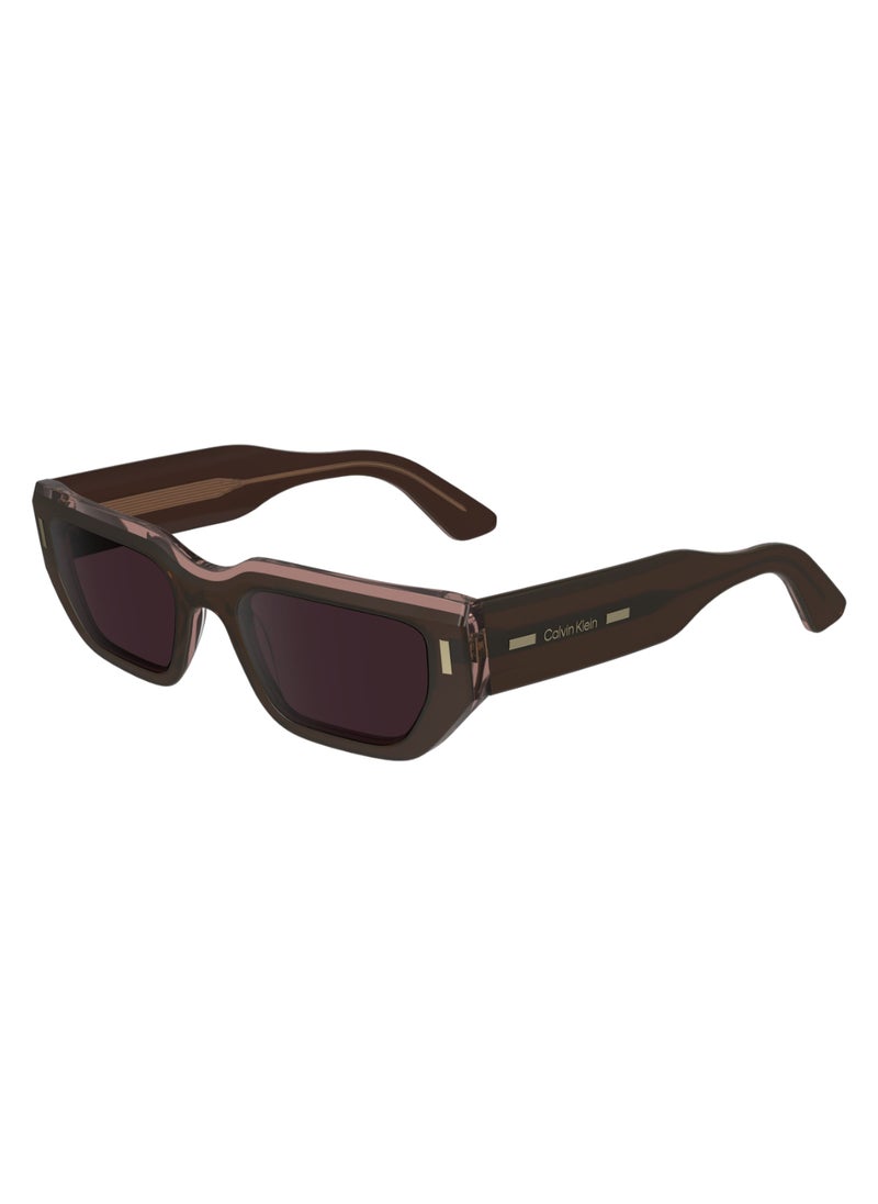 CALVIN KLEIN FULL RIM ACETATE MODIFIED RECTANGLE CALVIN KLEIN SUN CK24500S  5119 (228) BROWN/ROSE  - Image 2