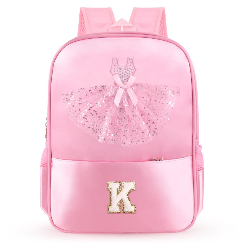 dadop Personalized Dance Backpack Ballet Bag For Girls Kids Toddler, Small Dance Bag Gifts For Girls 3 4 5 6 7 8 Year Old (K) - Image 1