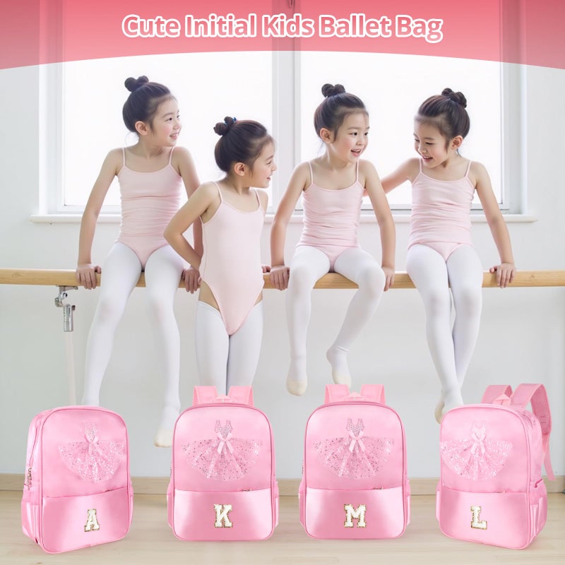 dadop Personalized Dance Backpack Ballet Bag For Girls Kids Toddler, Small Dance Bag Gifts For Girls 3 4 5 6 7 8 Year Old (K) - Image 5