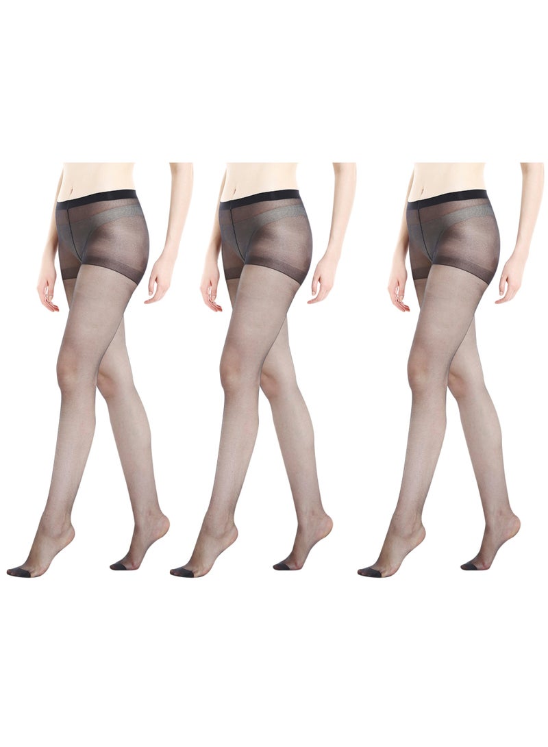 BYC WOMEN'S PANTYHOSE STOCKING (PACK OF 3) - FREE SIZE - BLACK  - Image 2