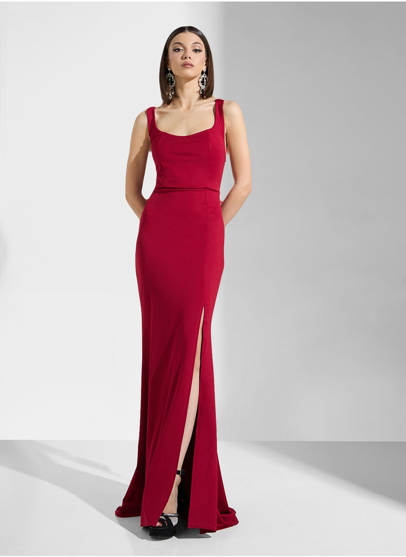 Ella Limited Edition - Mermaid Cut Dress With Back Tie Up - Image 1