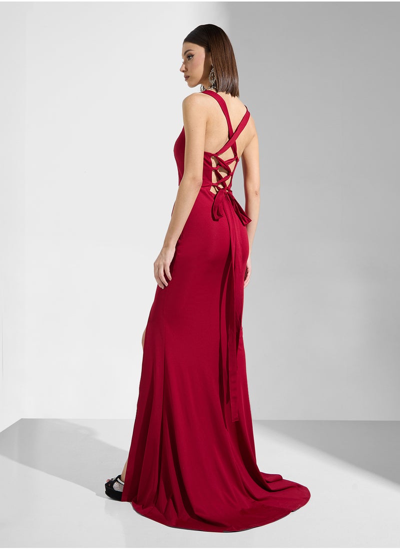 Ella Limited Edition - Mermaid Cut Dress With Back Tie Up - Image 1