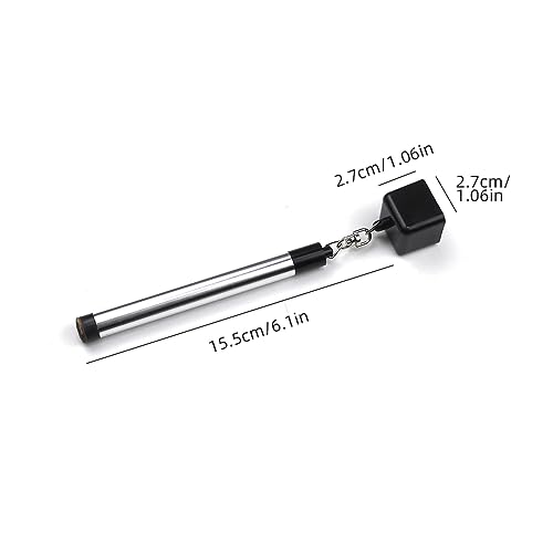 Scott Edward 2 in 1 Billiards Pool Chalk Holder Without Chalk, Portable Snooker Pool Cue Tip Pricker Tool, Billiard Cue Accessories Tool(Silvery) - Image 3