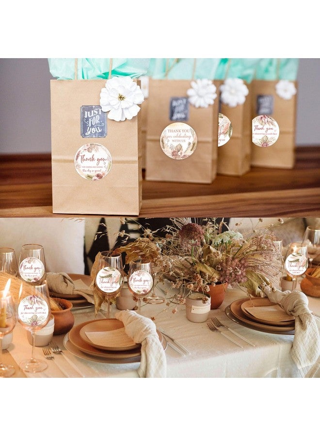 Cheereveal 48PCS Pampas Grass Thank You Stickers, Boho Pampas Baby Shower Decorations, Bohemian Boho Bridal Shower, Birthday Party Favors - Image 5