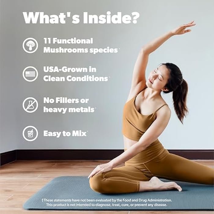 SAN ZENTORI 11-in-1 Mushroom Supplement Powder – Lions Mane, Chaga Turkey Tail, Reishi, Cordyceps, Agarikon, Tigermilk - 40 Servings - Image 4