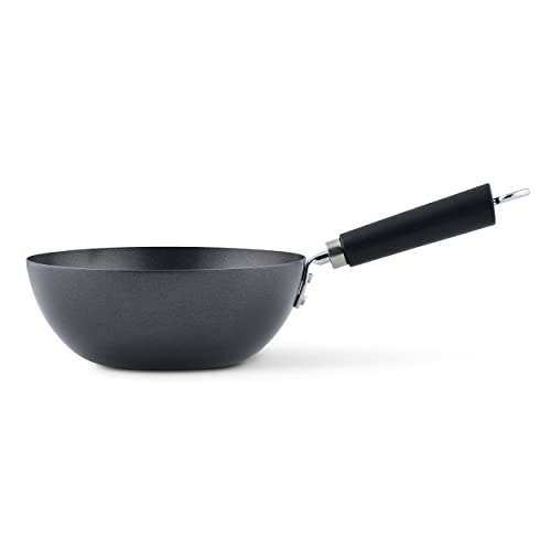 Ken Hom Premium Carbon Steel Non-Stick Mini Wok, 20 cm – Lightweight Flat Base Wok, Induction Safe, Dishwasher Safe, Phenolic Handle, Asian Cooking Essential with 2-Year Guarantee - Image 5