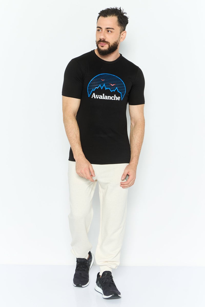 Avalanche Men Sportswear Fit Short Levees Outdoor T-Shirt, Black - Image 2