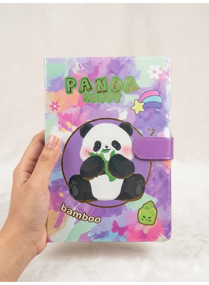 نوت بوك (كشكول)  بتصميم باندا مميز - غلاف مقوى وألوان مبهجة - Image 1