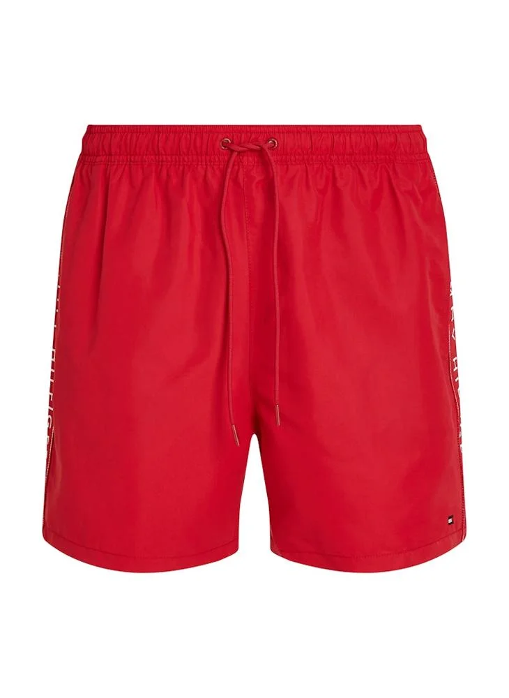 تومي هيلفيغر Medium Length Drawstring Swim Trunks
