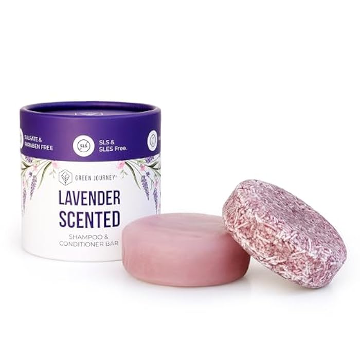 Lavender Shampoo and Conditioner Bar Set – Eco-Friendly, Vegan, Sulfate & Palm-Oil Free – Argan and Shea Oils for Hydration and Curl Definition – Travel-Friendly Packaging - Image 1
