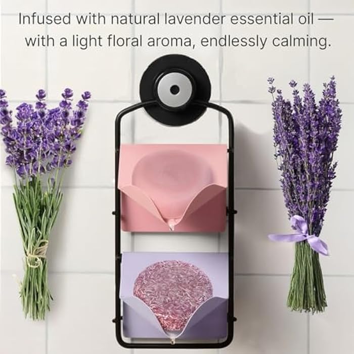 Lavender Shampoo and Conditioner Bar Set – Eco-Friendly, Vegan, Sulfate & Palm-Oil Free – Argan and Shea Oils for Hydration and Curl Definition – Travel-Friendly Packaging - Image 4