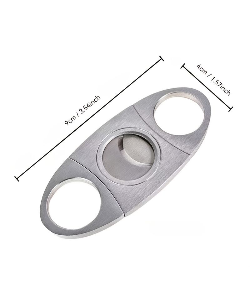 XXL Size Full Steel Double Blade Cigar Scissors Sharp Round Tip - Image 3