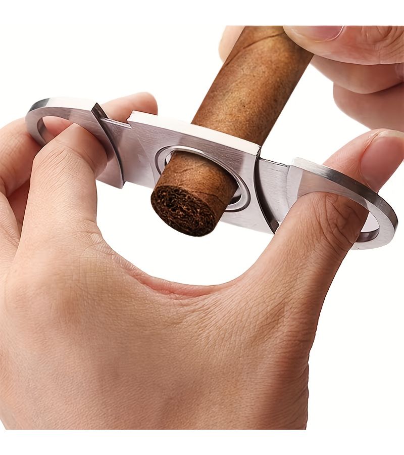 XXL Size Full Steel Double Blade Cigar Scissors Sharp Round Tip - Image 2