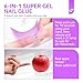 Gelike EC 6 in 1 Nail Glue Gel: 2 Pcs Nail Glue for Acrylic Nail Tips - 28+ Days Long Lasting Nail Gel Kit for False Nails Tips, Base Blooming Nail Gel, U V Light Required, Gift for Women - Image 3