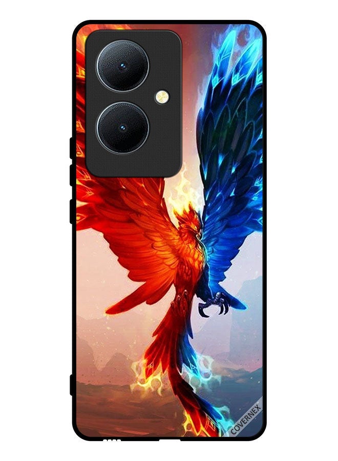 Covernex Protective Case Cover For Vivo Y78+ 5G Fire And Water Eagle Wallpaper - Image 1