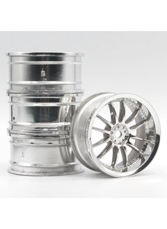 1:10 Flat Running Wheel Hub MoDel Car Drift Wheel Frame Oil AnD Electricity Rv Drift Racing Competition HSP Sakura D3D4-Color:Electroplated Silver