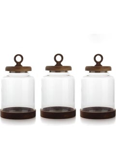 Çırpan Ev Fluttering House Lily Acacia Glass Jar 3 Pcs 20x16cm  - Image 1
