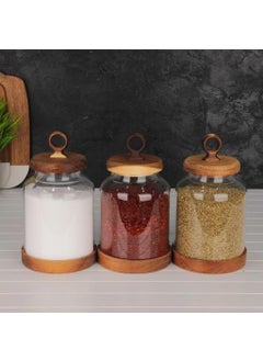 Çırpan Ev Fluttering House Lily Acacia Glass Jar 3 Pcs 20x16cm  - Image 3