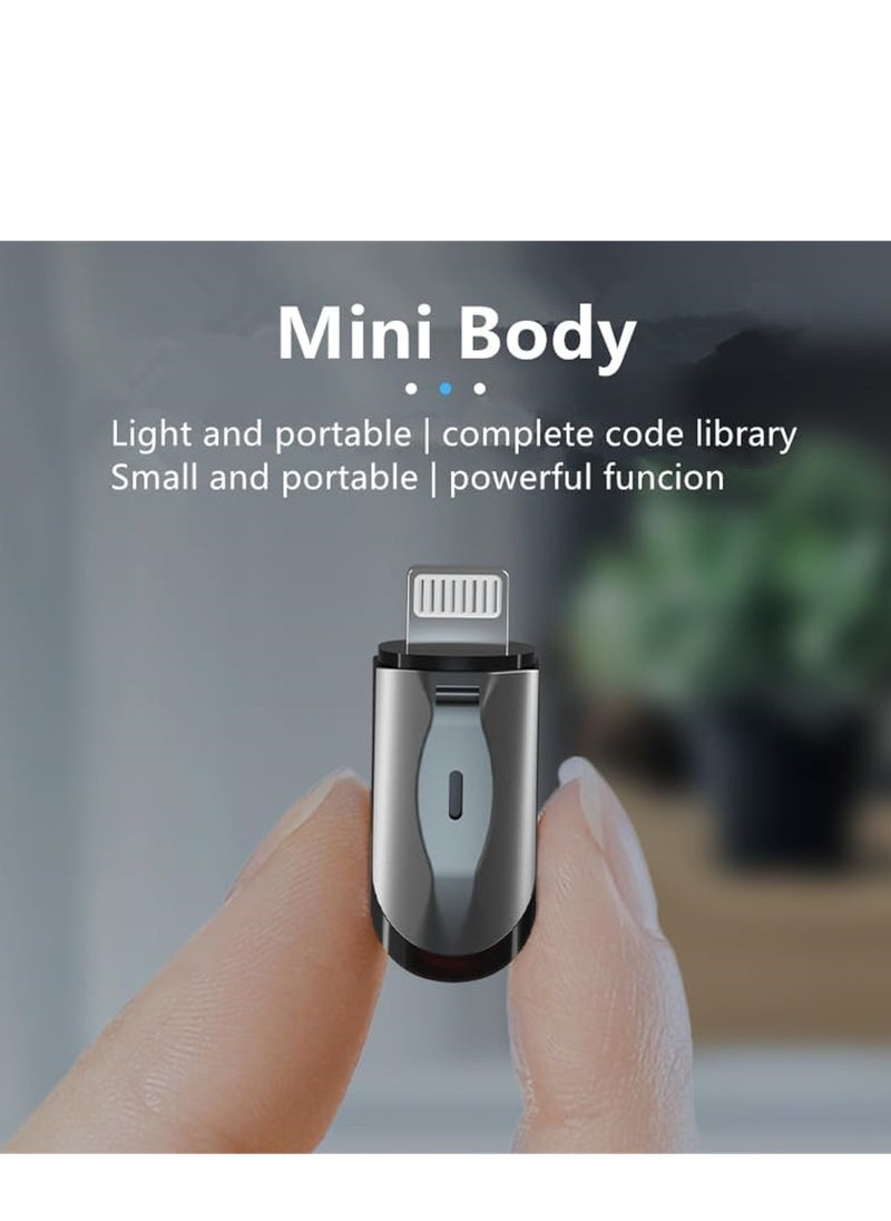 SYOSI - Mini Smartphone IR Remote Controller, Adapter for Smart Phone Mini Infrared Universal Smart Control, for Home Appliances All in One, Lightning for iPhone, 1 Pcs - Image 1