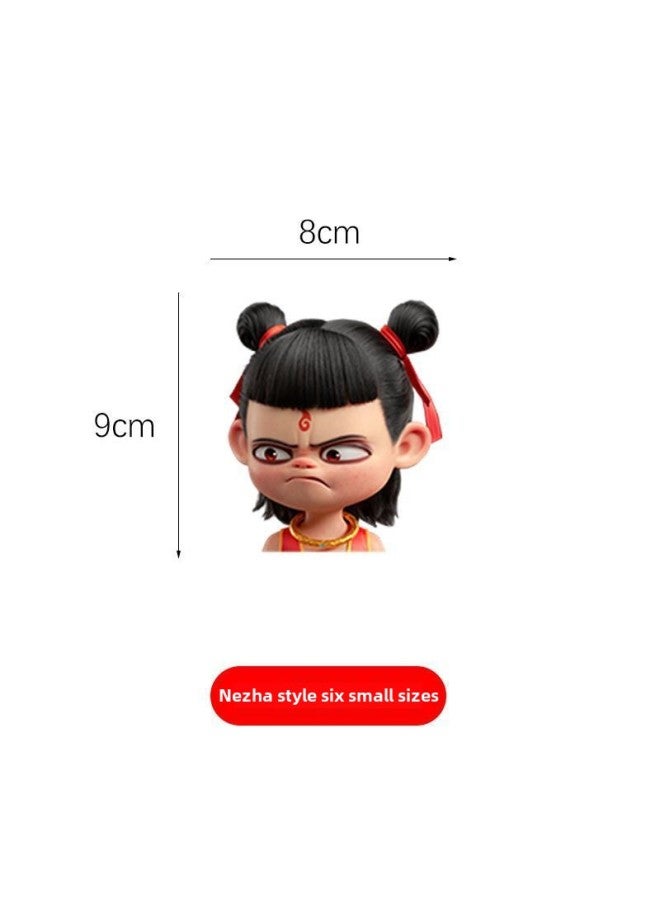 Nezha Devil Boy Sea-making Personality Car Sticker Car Motorcycle Glass Rear Gear Body Trunk Waterproof Sticker Decoration-Color:Nezha Style 6 -Size:Default Items  - Image 1