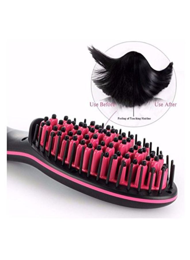 NIBEMINENT Electronic Straightening Comb Brush With LCD Screen Black/Red 28 x 3 7centimeter - Image 2