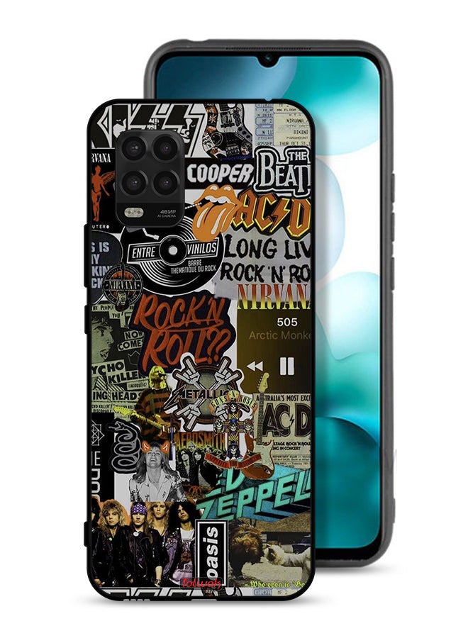 Tolwak Xiaomi Mi 10 Lite 5G Protective Case Cover Long Live Rock N Roll - Image 1