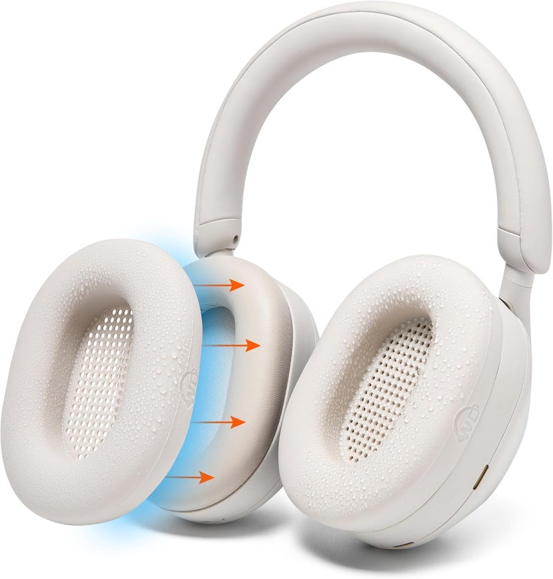 WC SweatZ XM5 - Protective Headphone Ear Covers for Sony WH1000XM5 by | Only Compatible with Sony XM5 Over Ear Headphones | Sweatproof & Easily Washable | Silver - Image 1
