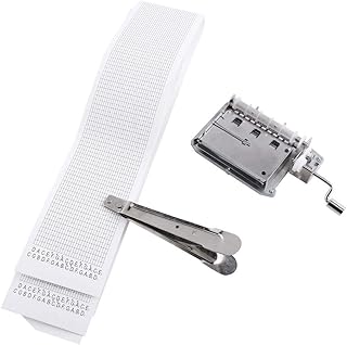 Bewinner DIY Music Box Kit 30-Note Tape Hand Crank Music Box Movement+Hole Puncher+3 Blank Strip Tapes DIY Make Your - Image 1