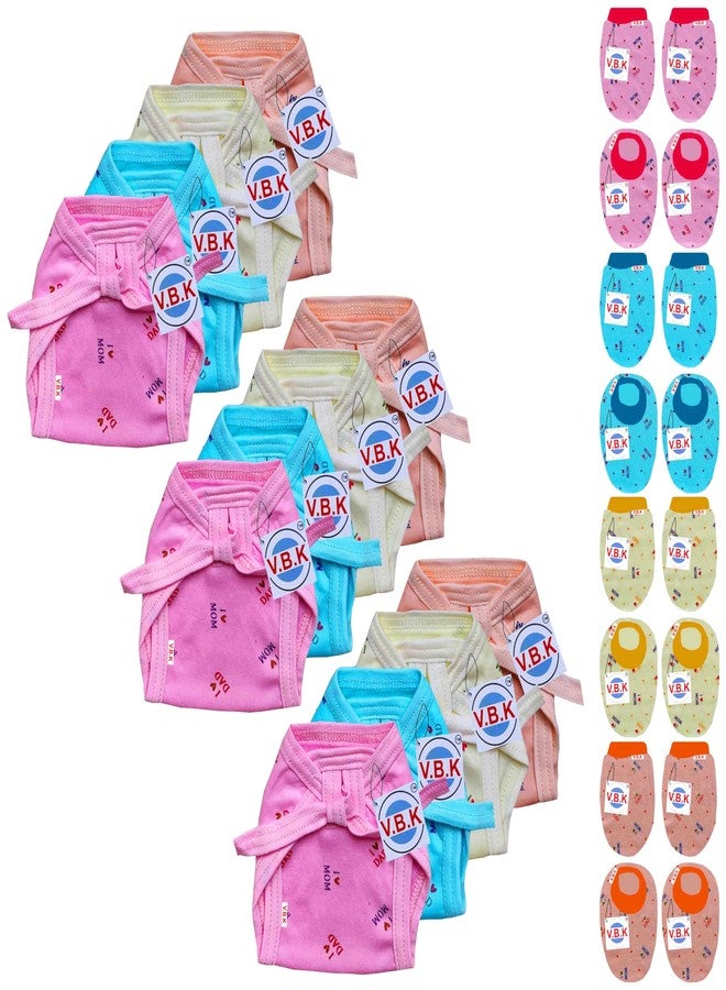 V.B.K® Baby Clothes/Baby Gift Set With Jabla, Nappy, Mitten Booties, Cap and Bedding Set With Mosquito Net, 0 to 6 Months - Image 3