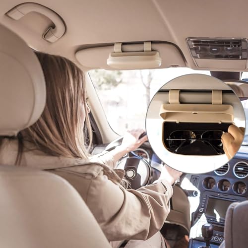 VANITYA Universal Car Visor Sunglasses Case Holder, Plastic Eyeglasses Clip Storage Case Holder Organizer with Magnetic Closure, Fits All Car Visors, Easy Installation, Protects Glasses, Ideal for Sunglasses - Image 5