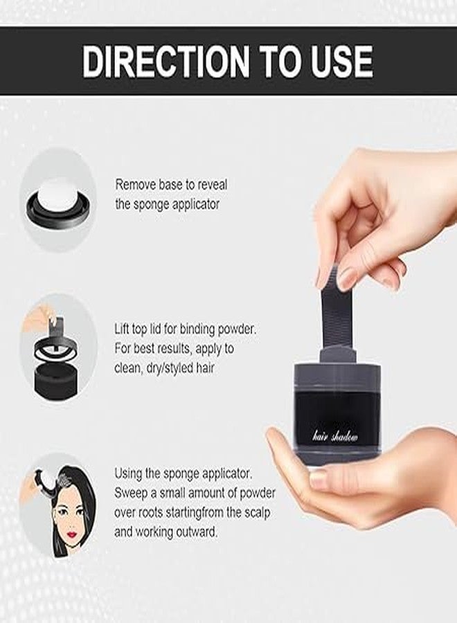 بوكسو بودرة بوكسو لتغطية جذور الشعر وإخفاء تساقط الشعر، بودرة تلوين الشعر لتغطية الشيب الفوري للرجال والنساء (أسود، 100 غرام) - Image 5
