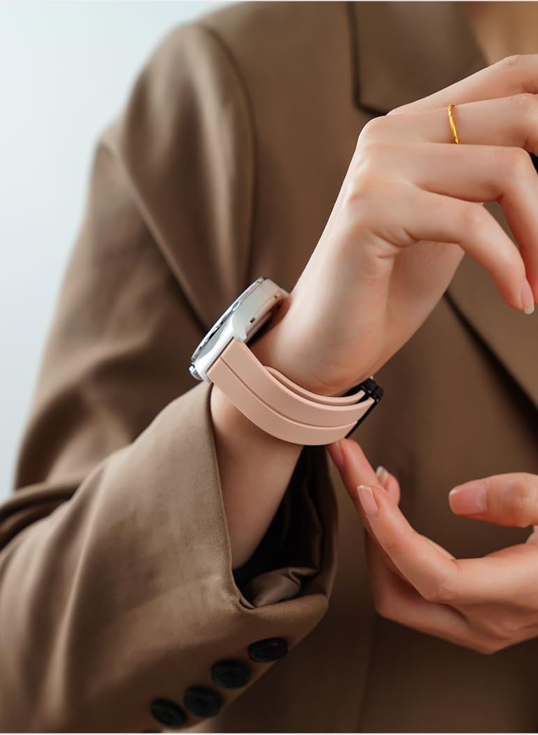 O Ozone (Pack of 5) Silicone Watch Bands Compatible with CMF by Nothing Watch Pro/Watch Pro 2, Magnetic Folding Buckle Adjustable Soft Silicone Sport Replacement Watch Straps for Men Women - Multicolor1 - Image 3