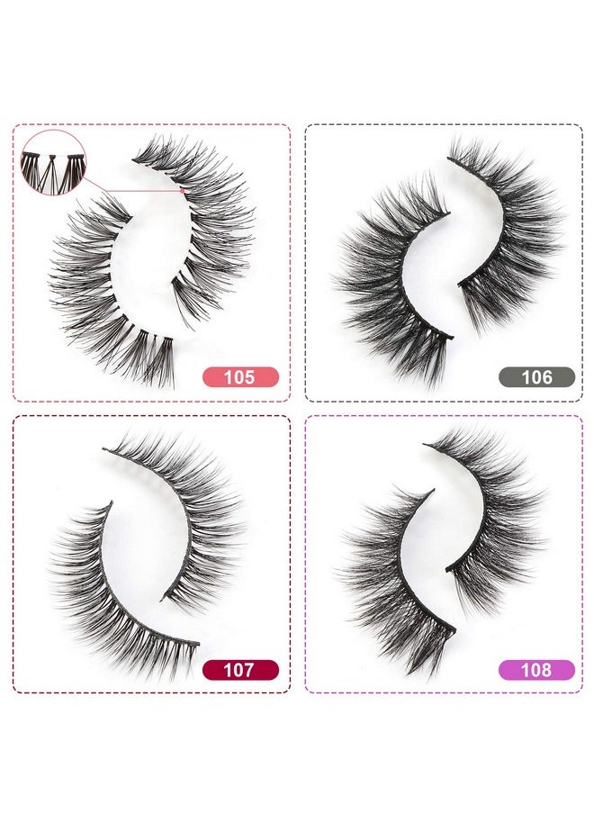 MAGEFY - Eyelashes 20 Pairs 4 Style Faux Mink Lashes Natural Look False Lashes Handmade Reusable Soft Fake Eyelashes (20 Pairs + Portable Boxes) - Image 1