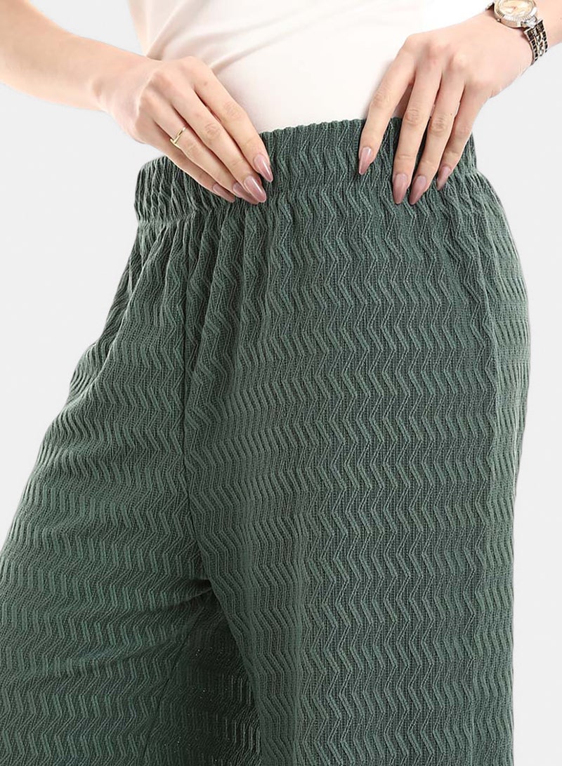 Red Circle Comfortable Elastic Waist Summer Lounge Pants - Image 3