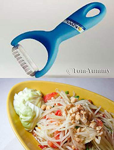 KingdomOfSmile Kiwi Papaya Salad Shredder Peeler Somtum Thai Vegetable Zigzag Stainless Steel Kitchen Tool from Thailand - Image 1