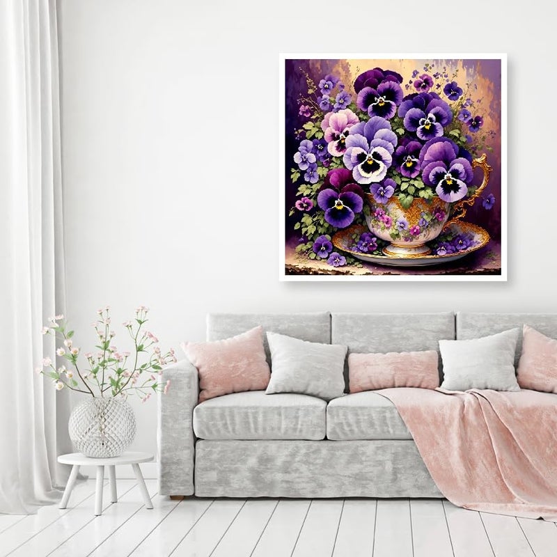 MOMDEDP Flowers Diamond Painting Kits for Adult-Moth Orchid Diamond Art Kits for Adults,5D Diamond Painting Flower,DIY Full Drill Diamond Painting Flower Gem Art and Crafts 12x12inch - Image 2