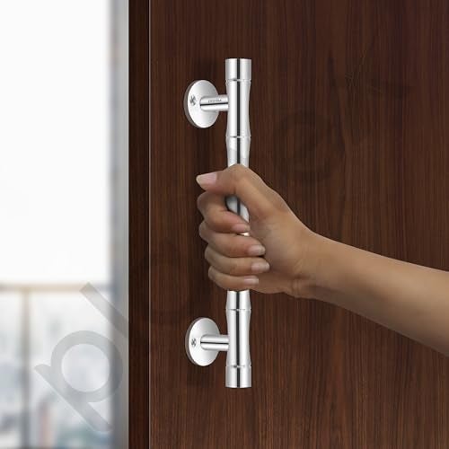 Plantex 8 Inch Heavy-Duty Stainless Steel Door Handle for Main Door/Pull Push Main Door Handle/3 Years Warranty Pack of 1 (S-140, Chrome) - Image 2