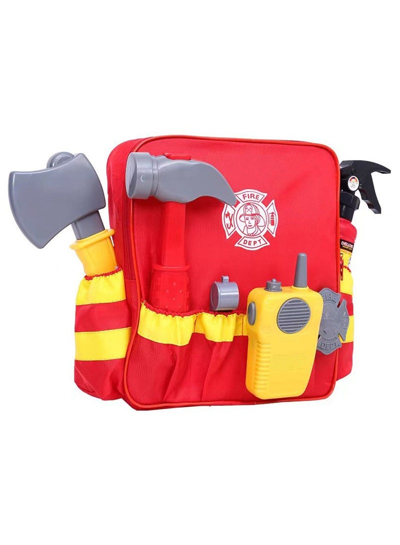 Firefighter Toys Cosplay Kids Play House Sam's Equipment Simulation Fire Extinguisher Backpack Rich Accessories  - Image 3