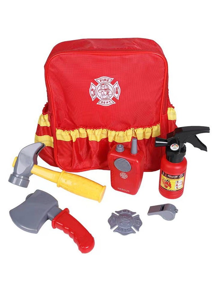 Firefighter Toys Cosplay Kids Play House Sam's Equipment Simulation Fire Extinguisher Backpack Rich Accessories  - Image 2