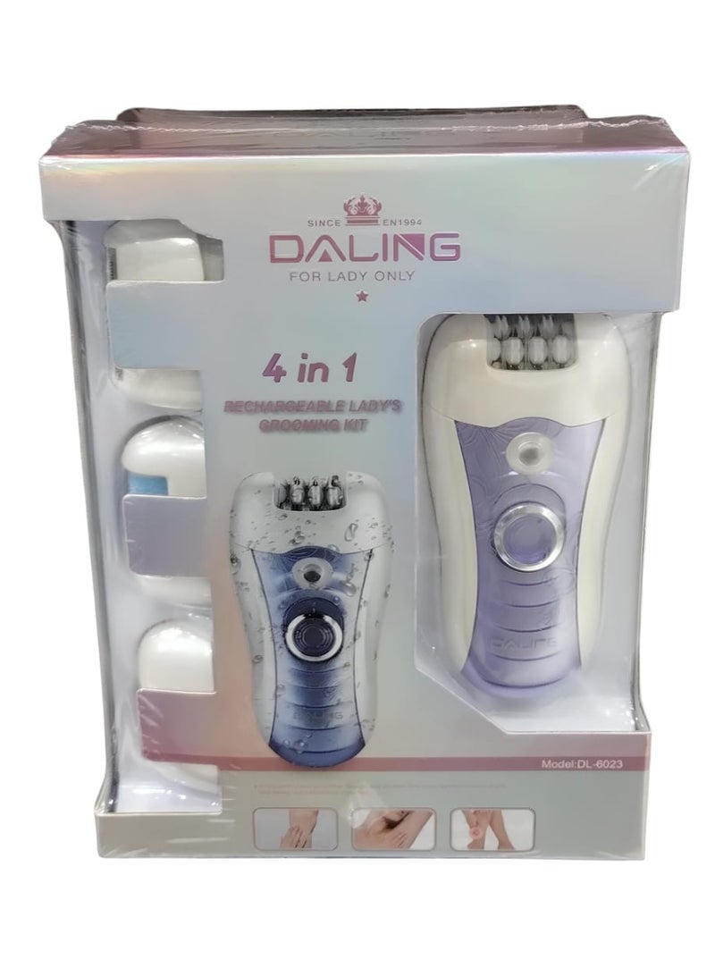 دالينغ مجموعة العناية النسائية القابلة لإعادة الشحن 4 في 1 لمناطق الجسم المختلفة للاستخدام الجاف والرطب - Image 2