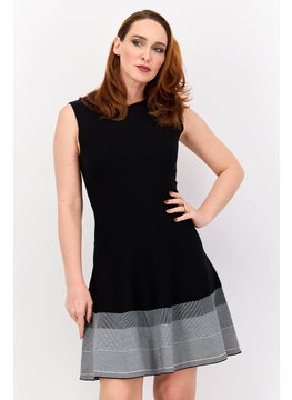 ESPRIT Women Textured Mini Dress, Black  - Image 1
