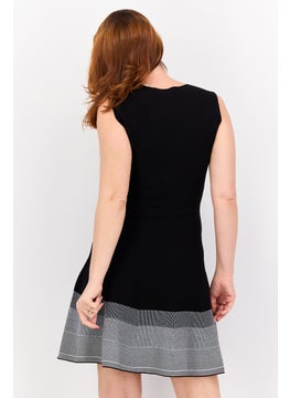 ESPRIT Women Textured Mini Dress, Black  - Image 3