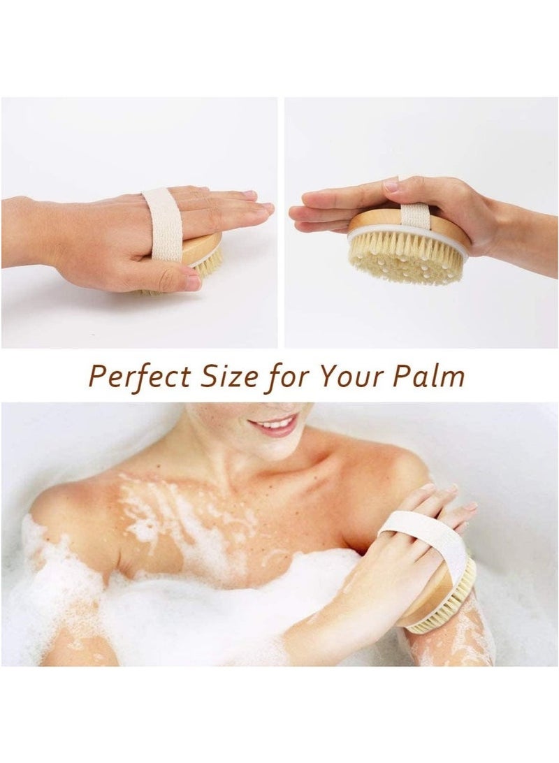 Dry and Bath Body Brush, Reduce Cellulite, Dry Brush for Cellulite and Lymphatic Drainage, Exfoliating Brush with Soft Massage Nodules, Shower Brush Body Scrubber - Image 5