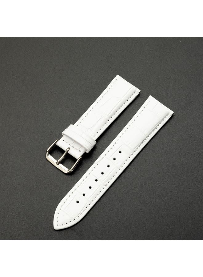 Leather Strap Bamboo Pattern Cowhide Leather Strap Men's And Women's Watches Color Strap Pin Buckle Watch Accessories 