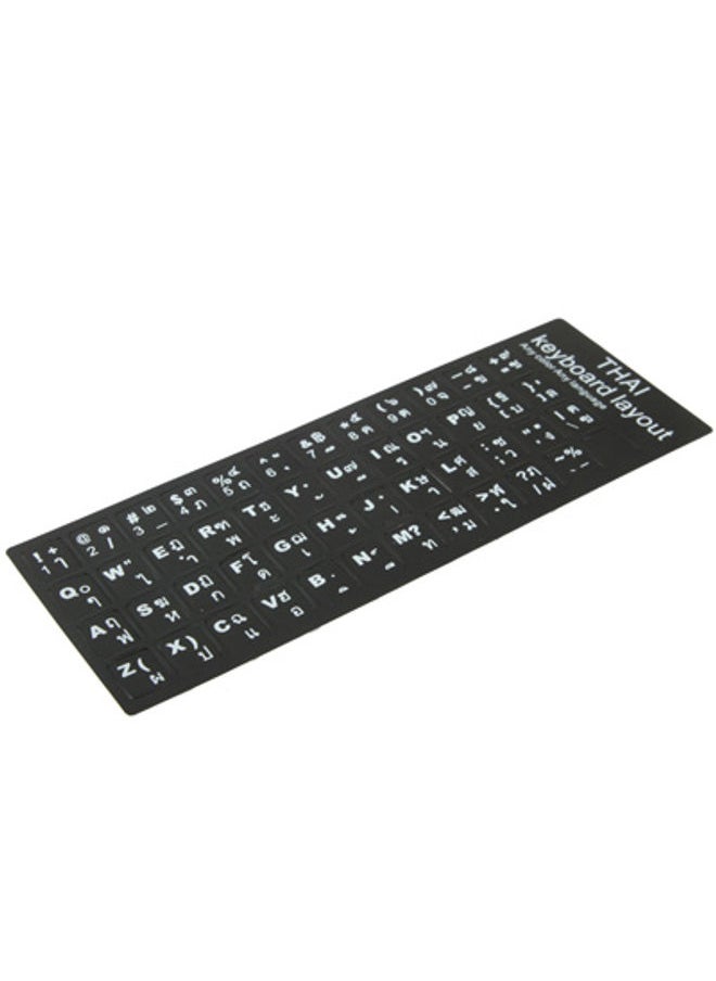 BURAQ Thai Learning Keyboard Layout Sticker for Laptop / Desktop Computer Keyboard(Black)  - Image 3